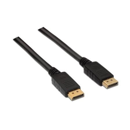 --Cable DisplayPort 1.2 4K Aisens A124-0130/ DisplayPort Macho - DisplayPort Macho/ Hasta 5W/ 2300Mbps/ 3m/ Negro-
