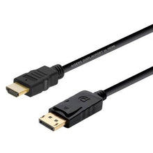 --Cable Conversor Aisens A125-0364/ DisplayPort Macho - HDMI Macho/ Hasta 5W/ 2300Mbps/ 2m/ Negro-