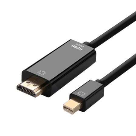 --Cable Conversor Aisens A125-0458/ Mini DisplayPort Macho - HDMI Macho/ Hasta 5W/ 2300Mbps/ 3m/ Negro-