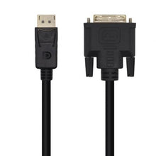 --Cable Conversor Aisens A125-0463/ DisplayPort Macho - DVI Macho/ Hasta 5W/ 2300Mbps/ 3m/ Negro-