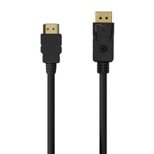 --Cable Conversor Aisens A125-0550/ Displayport Macho - HDMI Macho/ Hasta 5W/ 2300Mbps/ 50cm/ Negro-