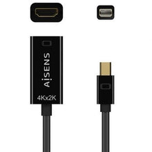 -2-Cable Conversor Aisens A125-0643/ Mini DisplayPort Macho - HDMI Hembra/ Hasta 5W/ 2300Mbps/ 15cm/ Negro-2