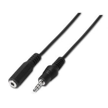 --Cable Estéreo Aisens A128-0146/ Jack 3.5 Macho - Jack 3.5 Hembra/ Hasta 0.1W/ 3m/ Negro-