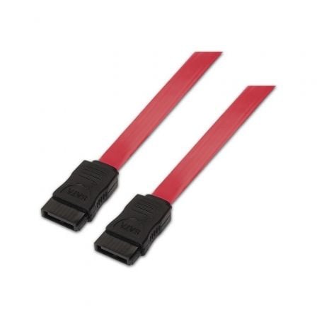 --Cable SATA Aisens A130-0153/ SATA Hembra - SATA Hembra/ Hasta 0.1W/ 768Mbps/ 50cm/ Rojo-