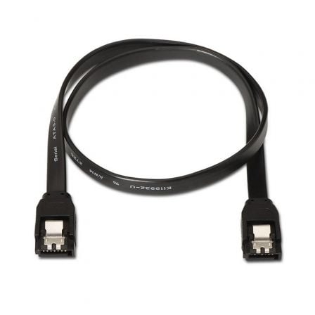 --Cable SATA III Aisens A130-0157/ SATA Hembra - SATA Hembra/ Hasta 0.1W/ 768Mbps/ 50cm/ Negro-