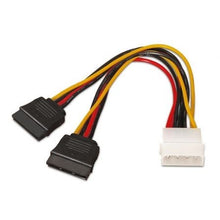 --Cable Duplicador de Alimentación Aisens A131-0161/ Molex 4 PIN Macho - 2x SATA Hembra/ Hasta 54W/ 20cm-