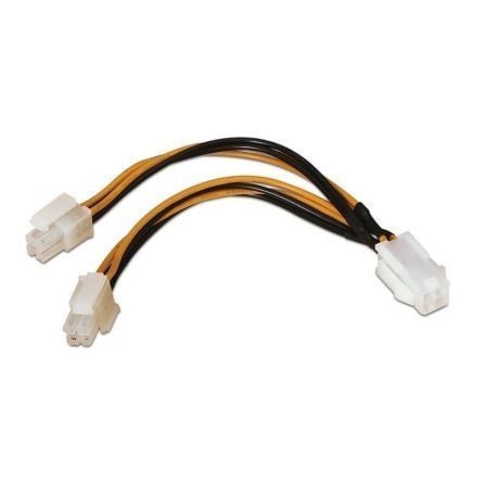 --Cable Alimentación para Microprocesador Aisens A131-0166/ Molex 4+4 PIN Macho - Molex 4 PIN Hembra/ Hasta 54W/ 15cm-