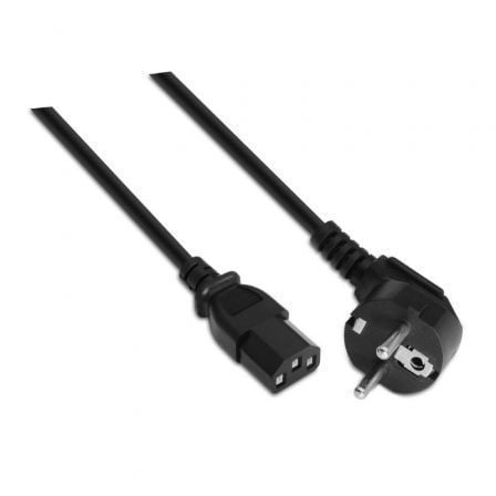 --Cable Alimentación Aisens A132-0168/ CEE(7-7) Macho - C13 Hembra/ Hasta 1500W/ 3m/ Negro-