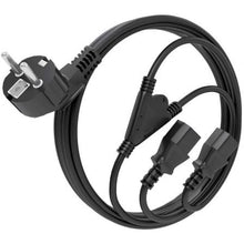 -1-Cable Alimentación CPU Aisens A132-0864/ CEE7 Macho - 2x C13 Hembra/ 1.8m/ Negro-1