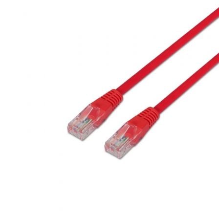 --Cable de Red RJ45 UTP Aisens A133-0187 Cat.5e/ 50cm/ Rojo-