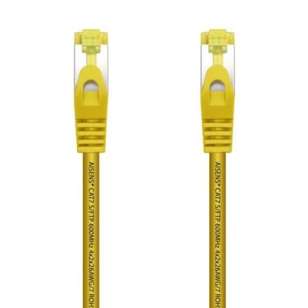 --Cable de Red RJ45 SFTP Aisens A146-0472 Cat.7/ 25cm/ Amarillo-
