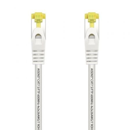 --Cable de Red RJ45 SFTP Aisens A146-0490 Cat.7/ 1m/ Blanco-