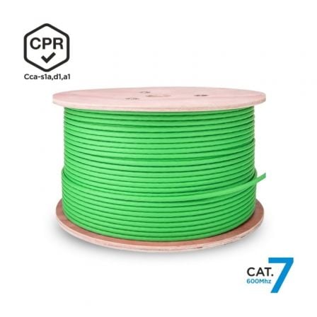 --Bobina de Cable RJ45 SFTP AWG23 LSZH CPR Cca Aisens A146-0667 Cat.7/ 305m/ Verde-