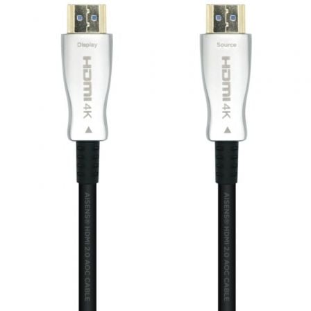 --Cable HDMI 2.0 AOC 4K Aisens A148-0380/ HDMI Macho - HDMI Macho/ 50m/ Negro-