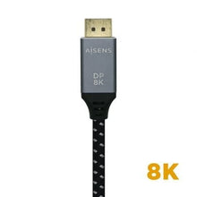 -2-Cable DisplayPort 1.4 8K Aisens A149-0434/ DisplayPort Macho - DisplayPort Macho/ 50cm/ Negro Gris-2
