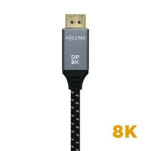 -1-Cable DisplayPort 1.4 8K Aisens A149-0437/ DisplayPort Macho - DisplayPort Macho/ 2m/ Negro Gris-1