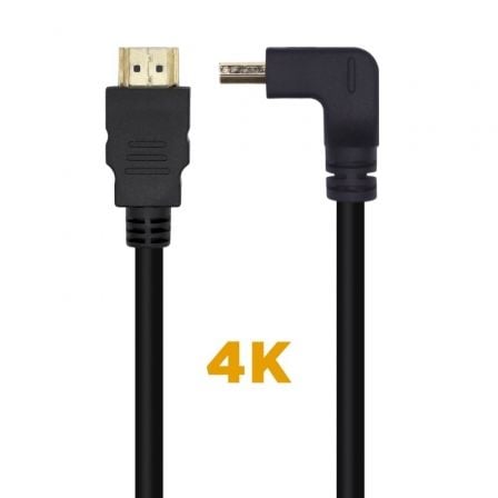 --Cable HDMI 2.0 4K Aisens A120-0456/ HDMI Macho - HDMI Macho/ 1m/ Negro-
