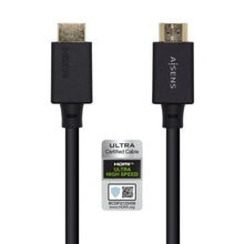 --Cable HDMI 2.1 8K Aisens A150-0424/ HDMI Macho - HDMI Macho/ 3m/ Certificado/ Negro-