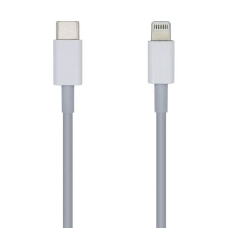 --Cable USB Tipo-C 2.0 Lightning Aisens A102-0443/ Lightning Macho - USB Tipo-C Macho/ 480Mbps/ 2m/ Blanco-