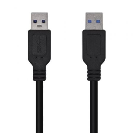 --Cable USB 3.0 Aisens A105-0447/ USB Macho - USB Macho/ 5Gbps/ 2m/ Negro-