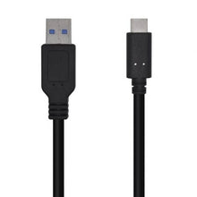 --Cable USB 3.1 Tipo-C Aisens A107-0449/ USB Tipo-C Macho - USB Macho/ 50cm/ Negro-