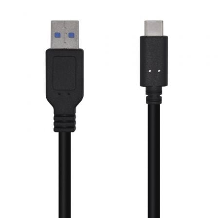 --Cable USB 3.1 Tipo-C Aisens A107-0450/ USB Tipo-C Macho - USB Macho/ 10Gbps/ 1.5m/ Negro-