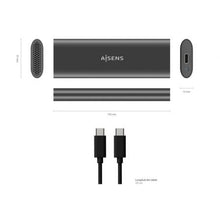 -3-Caja Externa para Disco SSD M.2 SATA/NVMe Aisens ASM2-015GR/ USB 3.1/ Sin tornillos-3