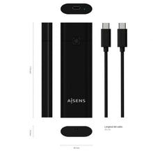 -2-Caja Externa para Disco SSD M.2 NVMe Aisens ASM2-020B/ USB 3.2 Gen2/ Sin Tornillos-2