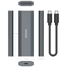 -2-Caja Externa para Disco SSD M.2 NVMe Aisens ASM2-029GR/ USB 3.2/ Sin tornillos-2