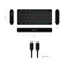 -3-Caja Externa para Disco SSD M.2 SATA/NVMe Aisens ASM2-RGB012B/ USB 3.2/ Sin tornillos-3