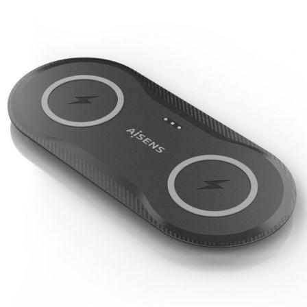 --Base de carga Inalámbrica Aisens ASCH-15W2WC060-BK/ 15W/ Negro-