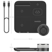 -4-Base de carga Inalámbrica Aisens ASCH-15W4WC062-BK/ 15W/ Negro-4