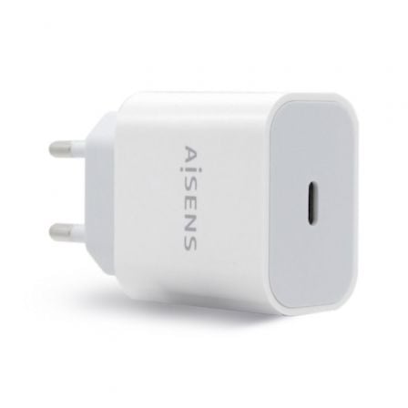 --Cargador de Pared Aisens A110-0537/ 1xUSB Tipo-C/ 20W-