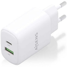 -1-Cargador de Pared GaN Aisens A110-0909/ 1xUSB Tipo-C/ 1xUSB/ 20W/ Blanco-1