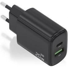 --Cargador de Pared GaN Aisens A110-0910/ 1xUSB Tipo-C/ 1xUSB/ 20W/ Negro-