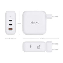 -3-Cargador de Pared GaN Aisens ASCH-140W3P030-W/ 2xUSB Tipo-C/ 1xUSB/ 140W-3