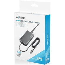 -4-Cargador Sobremesa GaN Aisens ASCH-1PD45D067-BK/ 1xUSB Tipo-C/ 45W-4