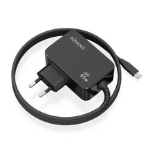 --Cargador de Pared GaN Aisens ASCH-1PD65WL033-BK/ 1xUSB Tipo-C + Cable 1.8m/ 65W-