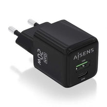 --Cargador de Pared GaN Aisens ASCH-20W2P011-BK/ 1xUSB Tipo-C/ 1xUSB/ 20W-