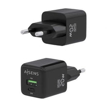 -2-Cargador de Pared GaN Aisens ASCH-20W2P011-BK/ 1xUSB Tipo-C/ 1xUSB/ 20W-2