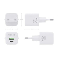 -3-Cargador de Pared GaN Aisens ASCH-25W2P014-W/ 1xUSB Tipo-C/ 1xUSB/ 25W-3