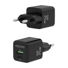 -2-Cargador de Pared GaN Aisens ASCH-25W2P015-BK/ 1xUSB Tipo-C/ 1xUSB/ 25W-2