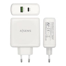 -1-Cargador de Pared Aisens ASCH-2PD30QC-W/ 1xUSB Tipo-C/ 1x USB/ 48W-1
