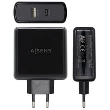 -1-Cargador de Pared Aisens ASCH-2PD45A-BK/ 1xUSB Tipo-C/ 1x USB/ 57W-1