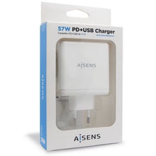 -2-Cargador de Pared Aisens ASCH-2PD45A-W/ 1xUSB Tipo-C/ 1x USB/ 57W-2