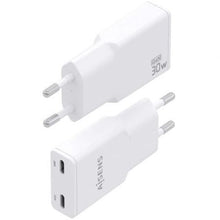 -2-Cargador de Pared GaN Aisens ASCH-30W2P048-W/ 2xUSB Tipo-C/ 30W/ Blanco-2