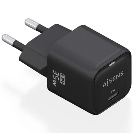 --Cargador de Pared GaN Aisens ASCH-35W1P023-BK/ 1xUSB Tipo-C/ 35W-