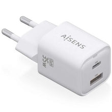 --Cargador de Pared GaN Aisens ASCH-35W2P024-W/ 1xUSB Tipo-C/ 1xUSB/ 35W-
