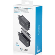 -3-Cargador de Pared GaN Aisens ASCH-65W3P071-BK/ 1xUSB Tipo-C/ 1xUSB/ 65W/ Negro-3
