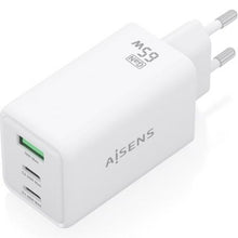 -1-Cargador de Pared GaN Aisens ASCH-65W3P072-W/ 2xUSB Tipo-C/ 1xUSB/ 65W/ Blanco-1